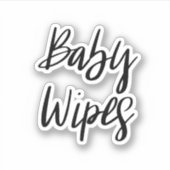 Baby Wipes Opslag Sticker (Voorkant)