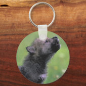 Baby Wolf Howls Sleutelhanger (Voorkant)