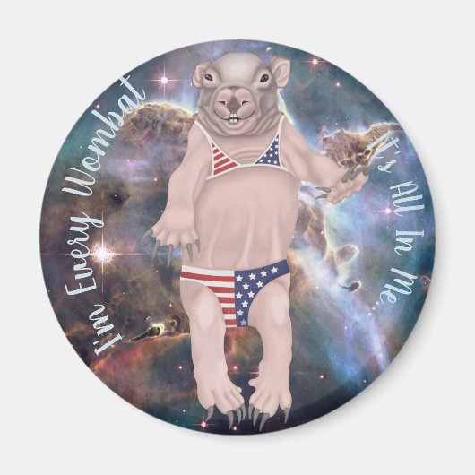 Baby Wombat Magnet Magneet (Voorkant)