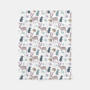 Baby Woodland Animal Creats Fleece Deken
