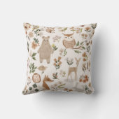 Baby Woodland Animals Birth Stats Keepomwille Kussen (Achterkant)