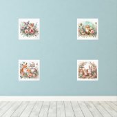 Baby Woodland Animals Nursery Print Set (Parquet)