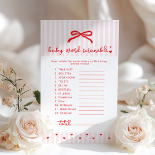 Baby Woord Door Elkaar Red Bow Coquette spel