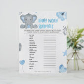 Baby Word-kramble [Baby [blauw] Briefhoofd (Staand voorkant)