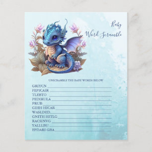 Baby Word Scramble Baby shower Game