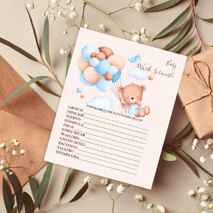 Baby Word Scramble Baby shower Game