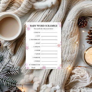 Baby word scramble baby shower spel