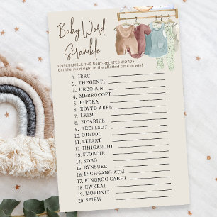 Baby Word Scramble Boho Baby kinderkamer douche sp