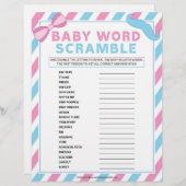 Baby Word Scramble [Gender Surprise] Briefhoofd (Voorkant / Achterkant)