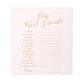 Baby Word Scramble Notitieblok