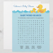 Baby Word Search Rubber Duck Baby shower Game (Voorkant / Achterkant)