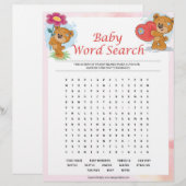 Baby Word Search [Teddy Bears] Briefhoofd (Voorkant / Achterkant)