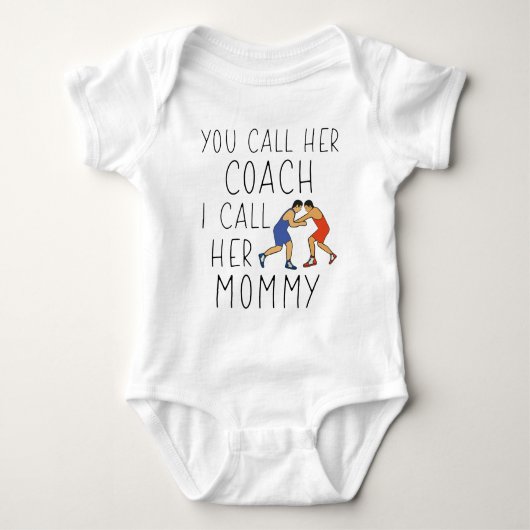 Baby Wrestling - Worstelcoach Moeder Romper (Voorkant)