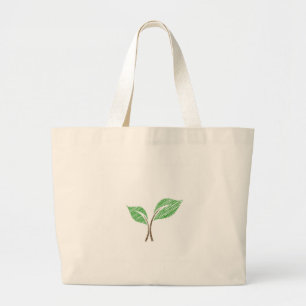 Baby zaadschets grote tote bag