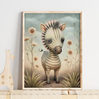 Baby Zebra Animal Africain | Impression murale Zeb