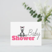 Baby Zebra, Baby shower Invitation (Debout devant)