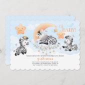 Baby Zebra Baby shower Invitation (Devant / Derrière)