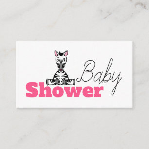 Baby Zebra, Baby shower Ticket Informatiekaartje