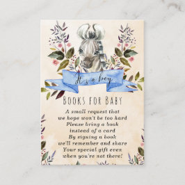baby zebra Blue boeken voor baby aanvraag kaart
