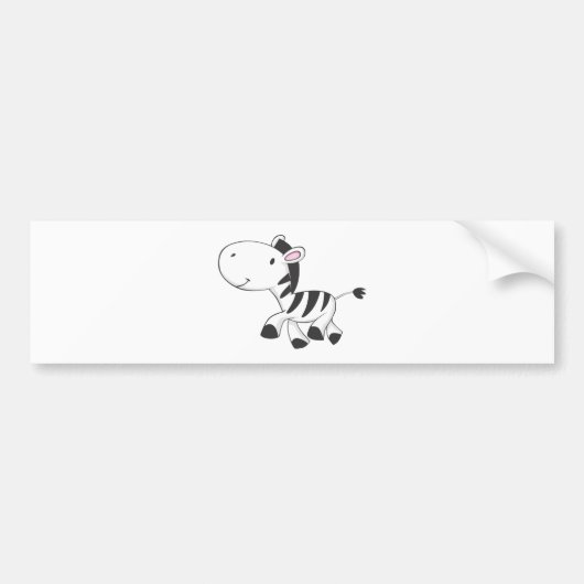 Baby Zebra Bumpersticker (Voorkant)