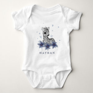 *~* Baby Zebra Floral Oerwoud Baby Boy één stuk Romper