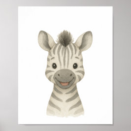 Baby Zebra Geslacht Neutrale Safari Kinderkamer Po Poster