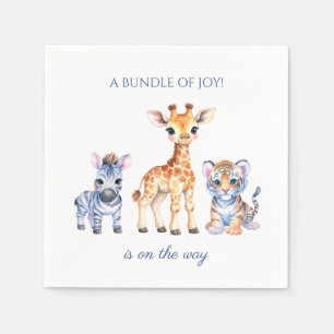 Baby Zebra Giraffe en tijger Servet