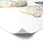 Baby Zebra Nursery Wall Art Poster (Hoek)