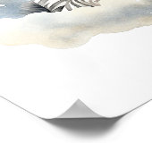 Baby zebra on clouds poster for nursery room (Coin)