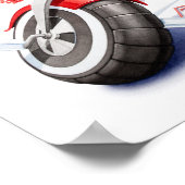 Baby Zebra Rodydriewielers — Nursery Print (Hoek)