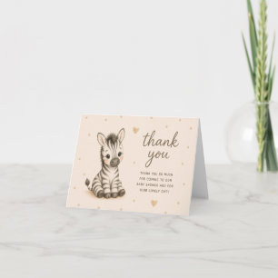Baby Zebra Veulen Baby Shower Bedankkaart