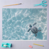 Baby Zee Schildpad in Helder Water Decoupage Tissuepapier (Craft)