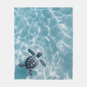 Baby Zee Schildpad in helder water Fleece Deken