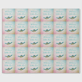 Baby Zee Turtle Welcome Little One Cadeaupapier (Vlak)