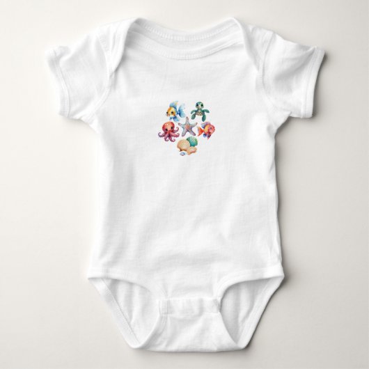 Baby zee wezens romper (Voorkant)