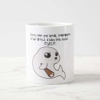 Baby Zeehond Koffiemok Jumbo Beker