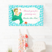 Baby Zeemeermin Stails Roze Blauwgroen banner (Insitu)