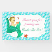Baby Zeemeermin Stails Roze Blauwgroen banner (Horizontaal)