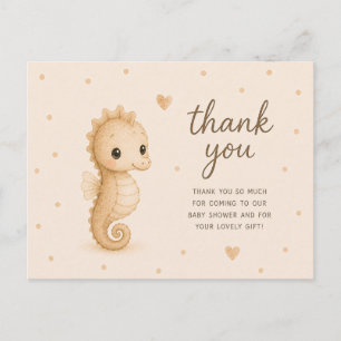 Baby Zeepaardje Baby Shower Bedankt Briefkaart