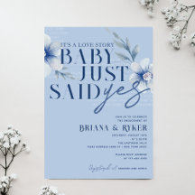 Baby zei net ja Blauwe bloem engagement