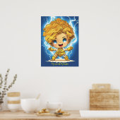 Baby Zeus "Mijn wereld Mijn regels" Poster (Keuken)