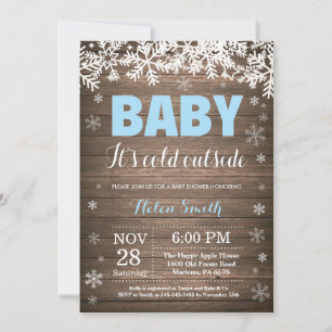 Baby zijn Koud Buiten het Baby shower van de Winte Kaart