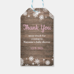 Baby zijn Koud Buiten Rustic Winter Baby shower Cadeaulabel