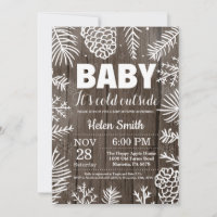 Baby zijn Koud Buiten Rustic Winter Baby shower