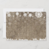 Baby zijn koude Baby shower buiten Burlap Kaart (Achterkant)