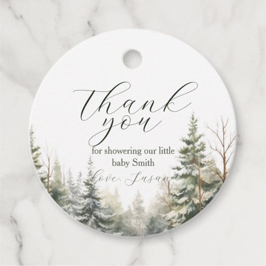 Baby zijn koude Baby shower buiten de winter Bedankjes Labels (Voorkant)