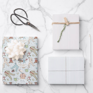 Baby zijn koude Baby shower buiten de winter Inpakpapier Vel