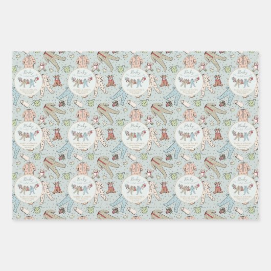 Baby zijn koude Baby shower buiten de winter Inpakpapier Vel (Voorkant)