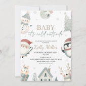 Baby zijn koude Baby shower buiten de winter Kaart (Voorkant)