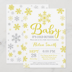 Baby zijn koude Baby shower buiten de winter Kaart
